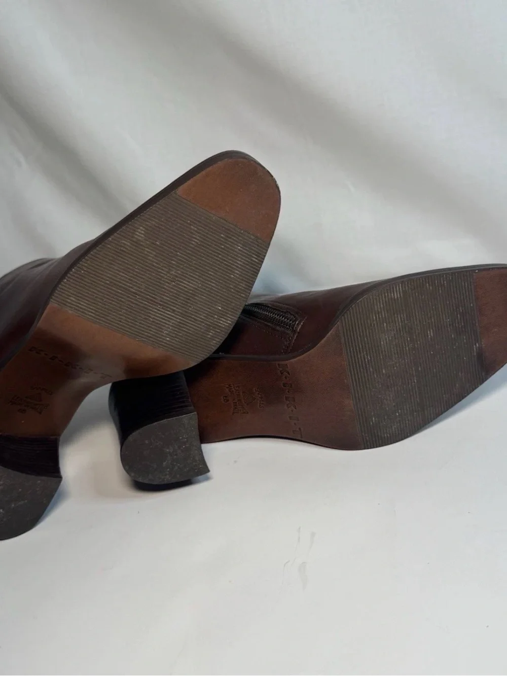 Classic Women's Dark Brown Leather Ankle Booties with Side Zip